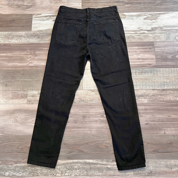 Denim x Alexander Wang 003 Boy Fit Jean Size 30 Black Fade Button Fly Distressed - Picture 4 of 16